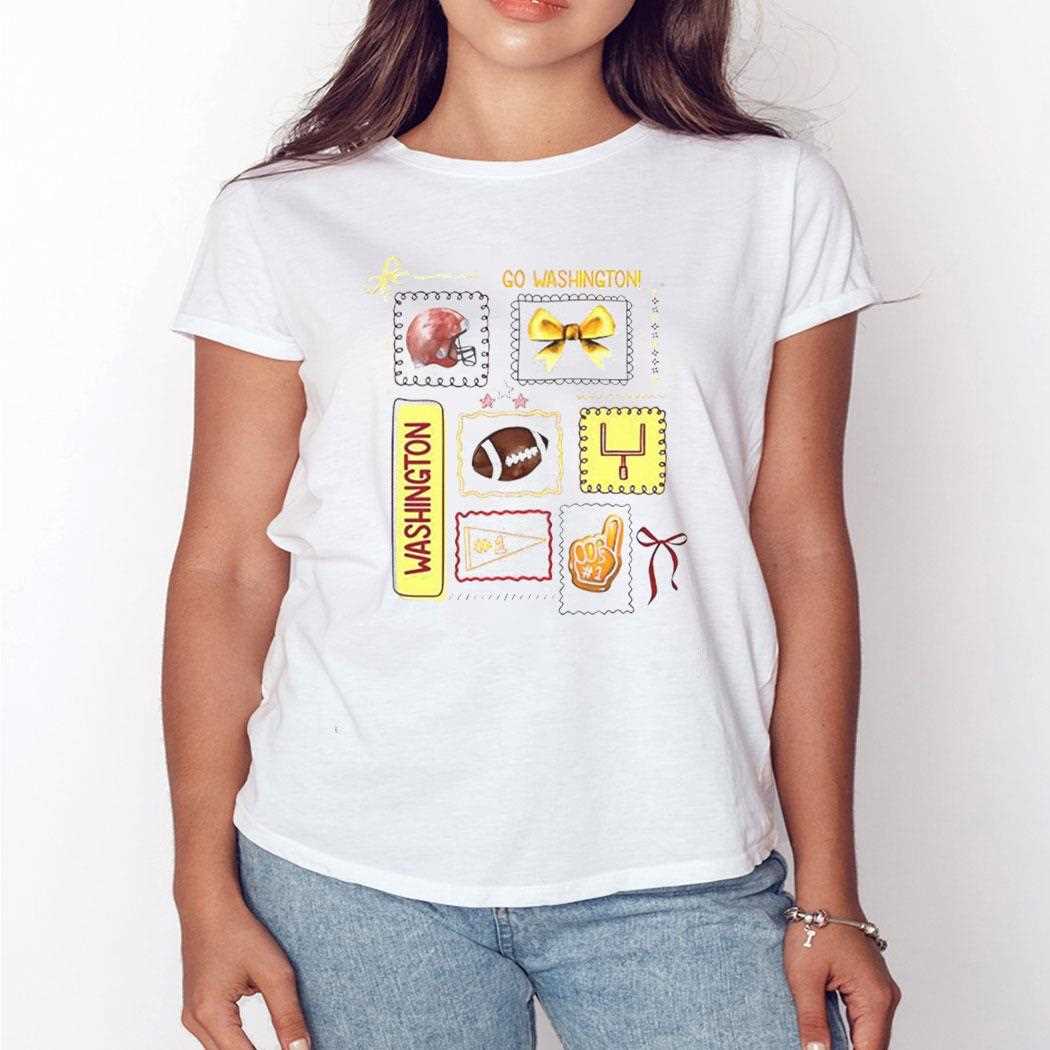 Go Washington Football Helmet Bow #1 Fan Graphic Team Spirit Tee Go Washington Football Helmet Bow #1 Fan Graphic Team Spirit Tee