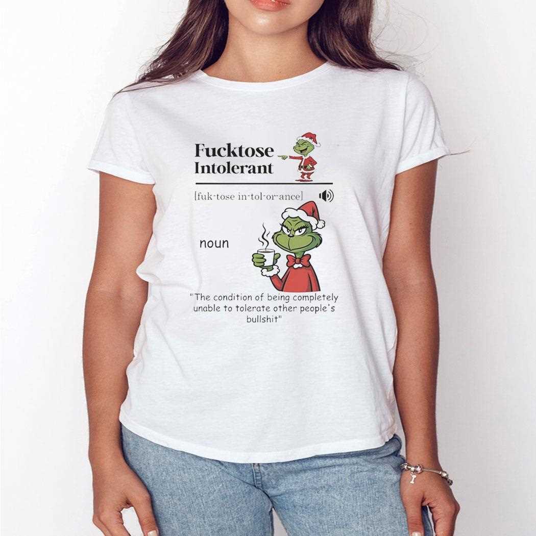 Grinch Fucktose Intolerant Christmas 2025 Tee Grinch Fucktose Intolerant Christmas 2025 Tee