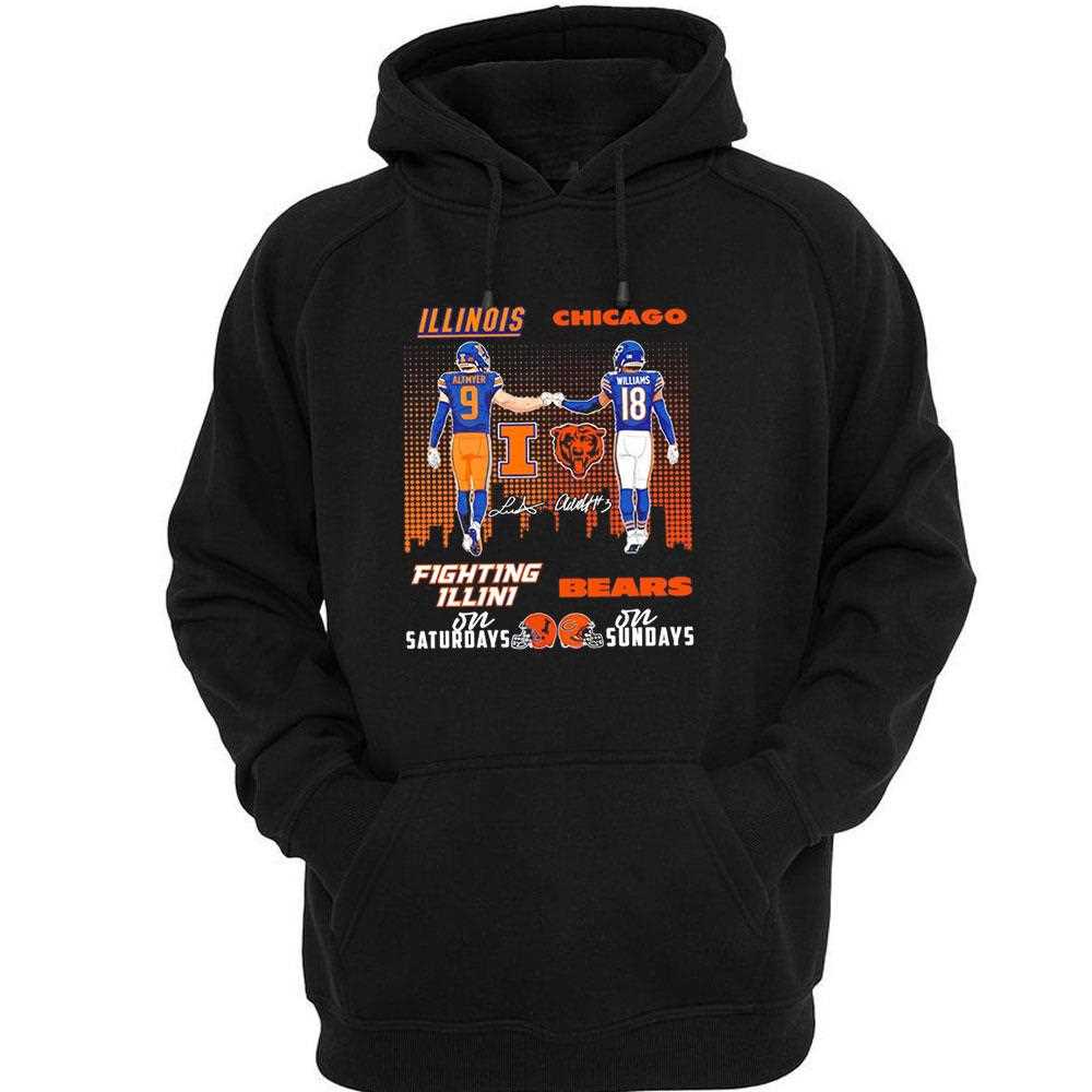 Illinois Chicago Fighting Illini Bears Football Saturday Sunday Tee Illinois Chicago Fighting Illini Bears Football Saturday Sunday Tee