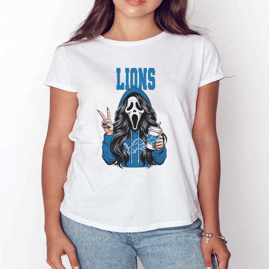 Lions Scream Ghostface Detroit Lions Shirt Lions Scream Ghostface Detroit Lions Shirt