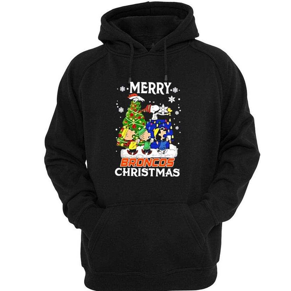 Snoopy And Friends Merry Denver Broncos Christmas Cute Cartoon Tee Snoopy And Friends Merry Denver Broncos Christmas Cute Cartoon Tee