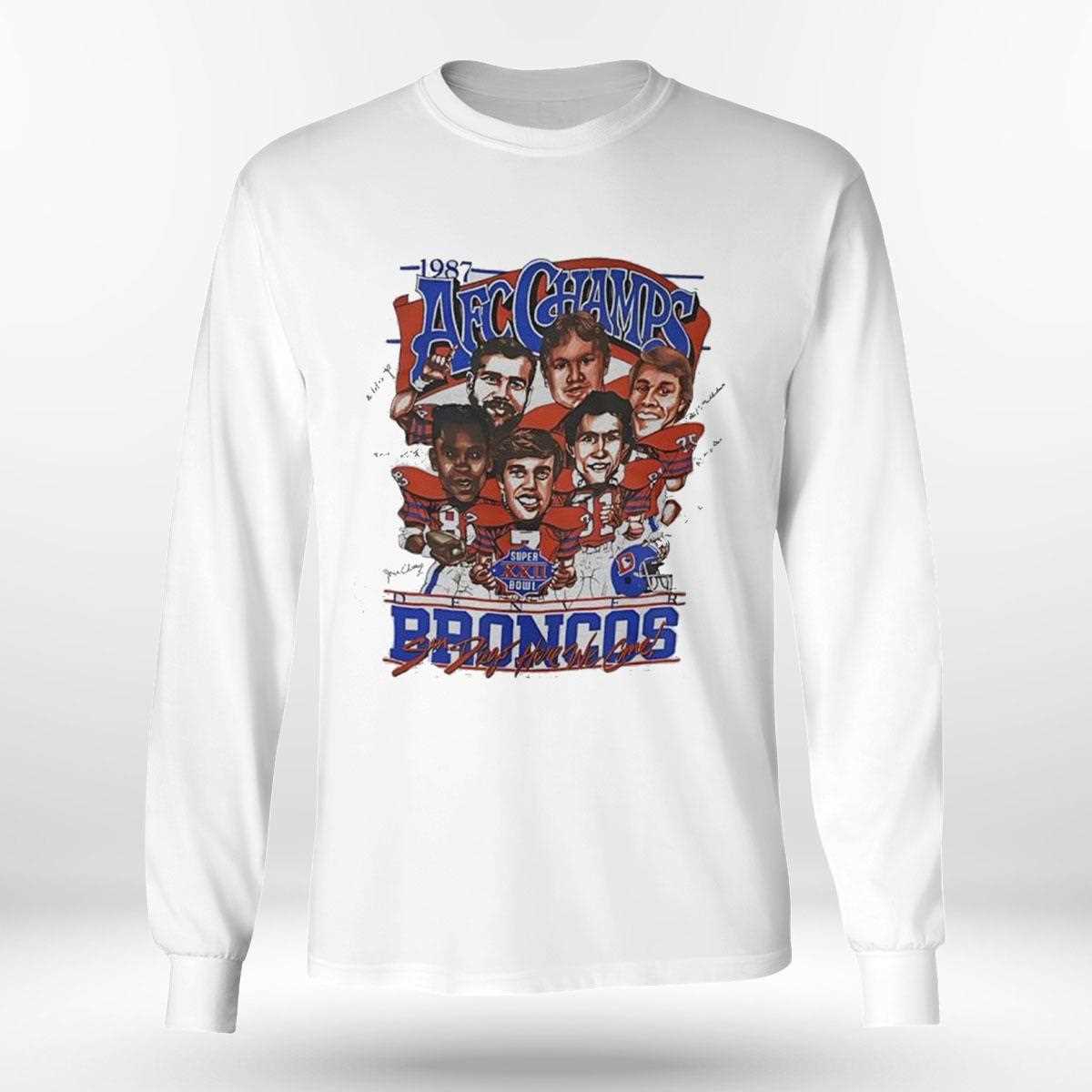 2025 Afc West Champs Denver Broncos 1987 Cartoon Tee 2025 Afc West Champs Denver Broncos 1987 Cartoon Tee