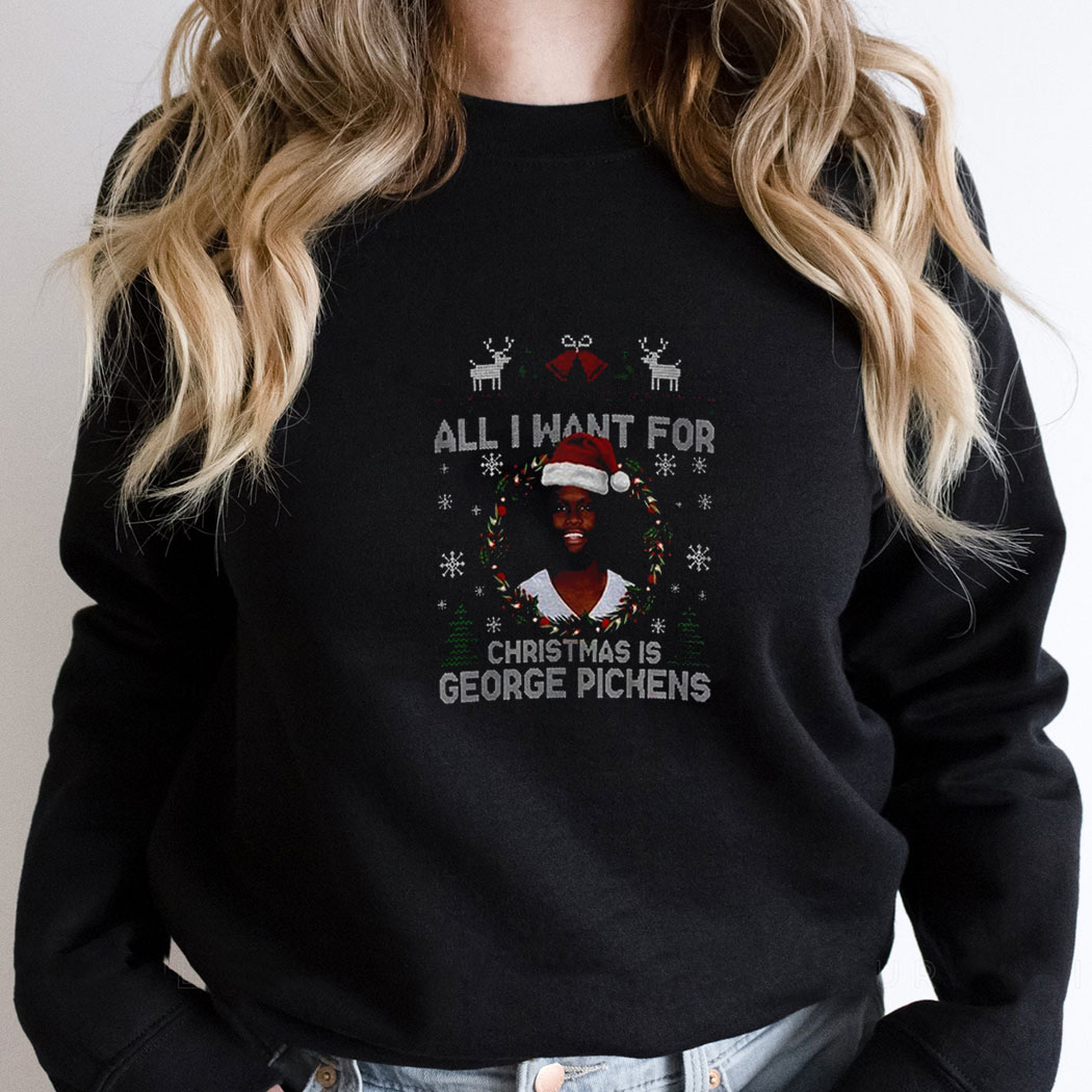 Funny All I Want For Christmas Is George Pickens Football Fan Dallas Cowboys Tee Funny All I Want For Christmas Is George Pickens Football Fan Dallas Cowboys Tee