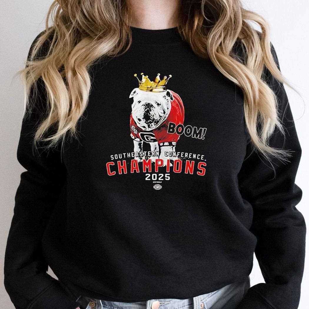 Georgia Bulldogs Boom 2025 Sec Championship Tee Georgia Bulldogs Boom 2025 Sec Championship Tee