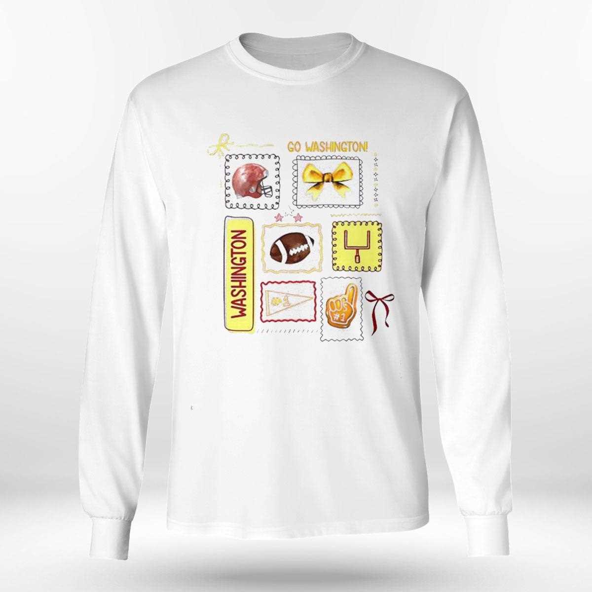 Go Washington Football Helmet Bow #1 Fan Graphic Team Spirit Tee Go Washington Football Helmet Bow #1 Fan Graphic Team Spirit Tee