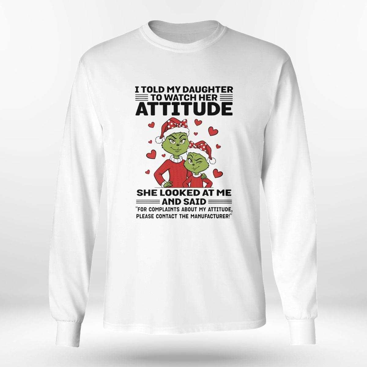 Grinch For Complaihts About My Attitude Please Contact The Manufacturer Christmas 2025 Tee Grinch For Complaihts About My Attitude Please Contact The Manufacturer Christmas 2025 Tee