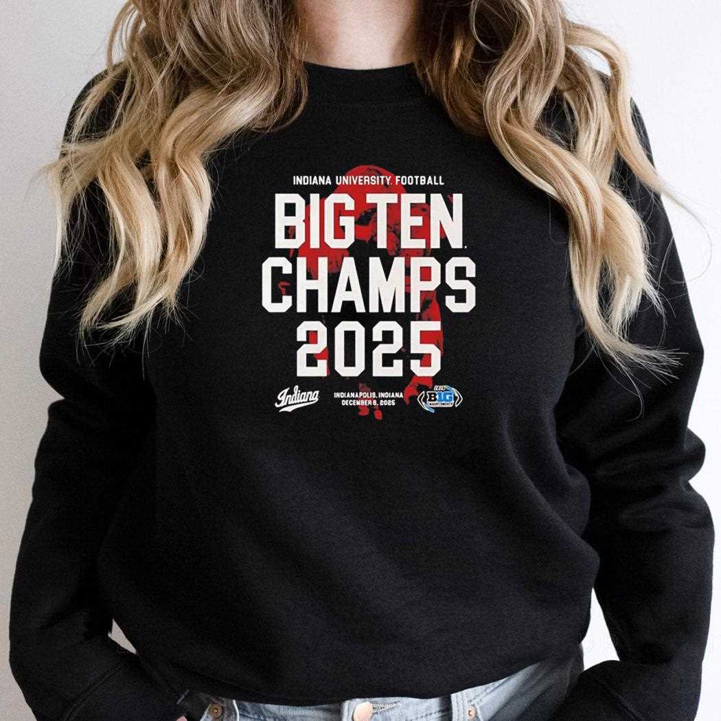Indiana University Football Big Ten Champs 2025 Tee Indiana University Football Big Ten Champs 2025 Tee
