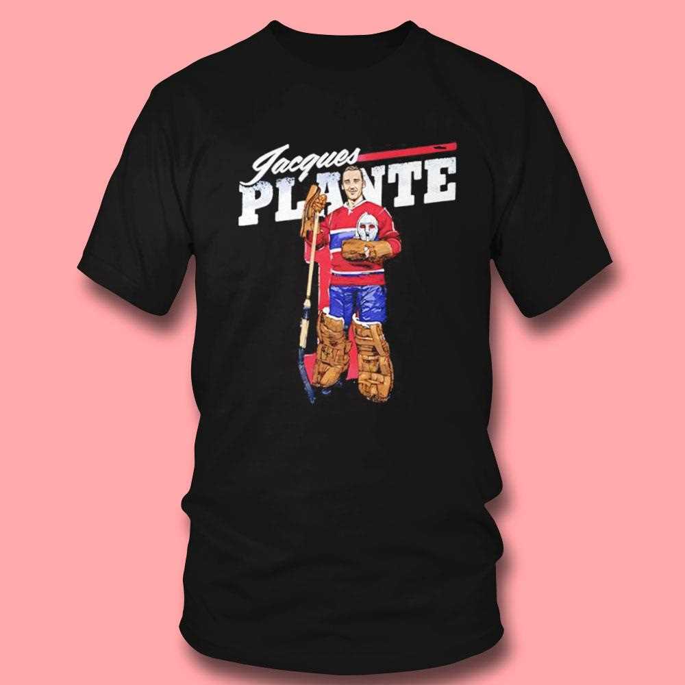 Jacques Plante Montreal Retro Hockey Player Tee Jacques Plante Montreal Retro Hockey Player Tee