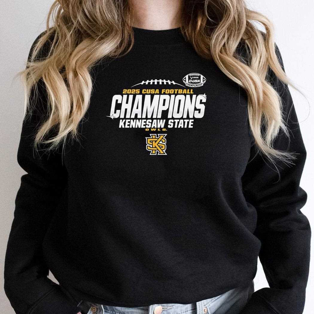Kennesaw State Owls 2025 C-usa Champs Tee Kennesaw State Owls 2025 C-usa Champs Tee