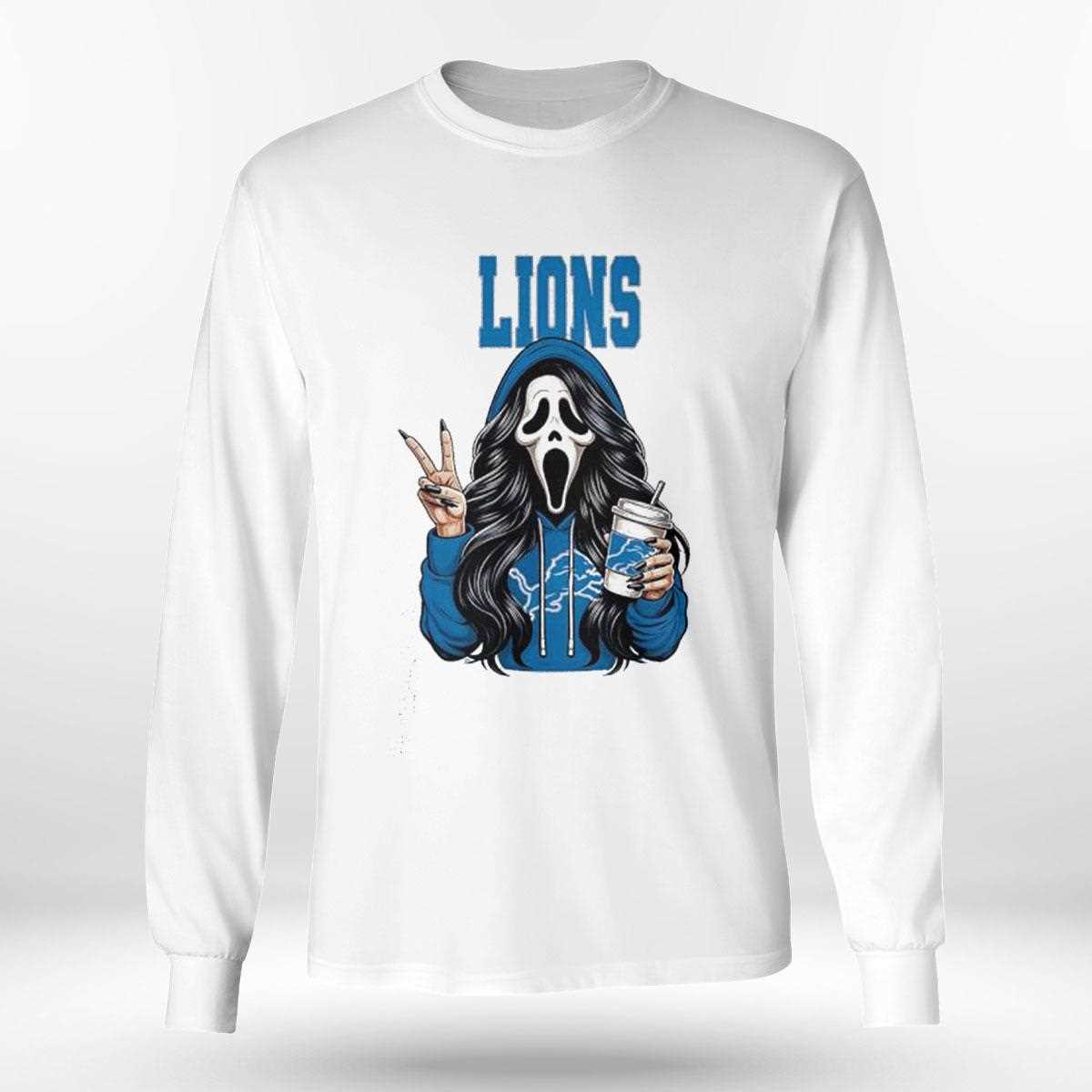 Lions Scream Ghostface Detroit Lions Shirt Lions Scream Ghostface Detroit Lions Shirt