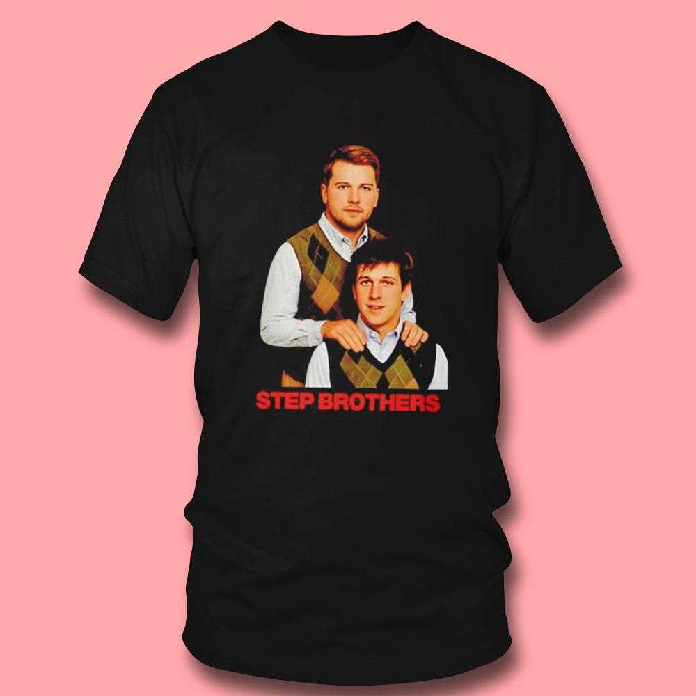 Luka And Austin Reaves Step Brothers Parody Portrait Tee Luka And Austin Reaves Step Brothers Parody Portrait Tee
