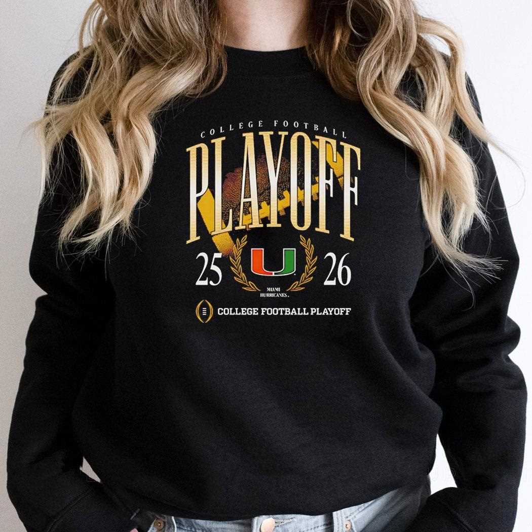 Miami Hurricanes 25-26 College Football Playoff College Football Playoff Tee Miami Hurricanes 25-26 College Football Playoff College Football Playoff Tee
