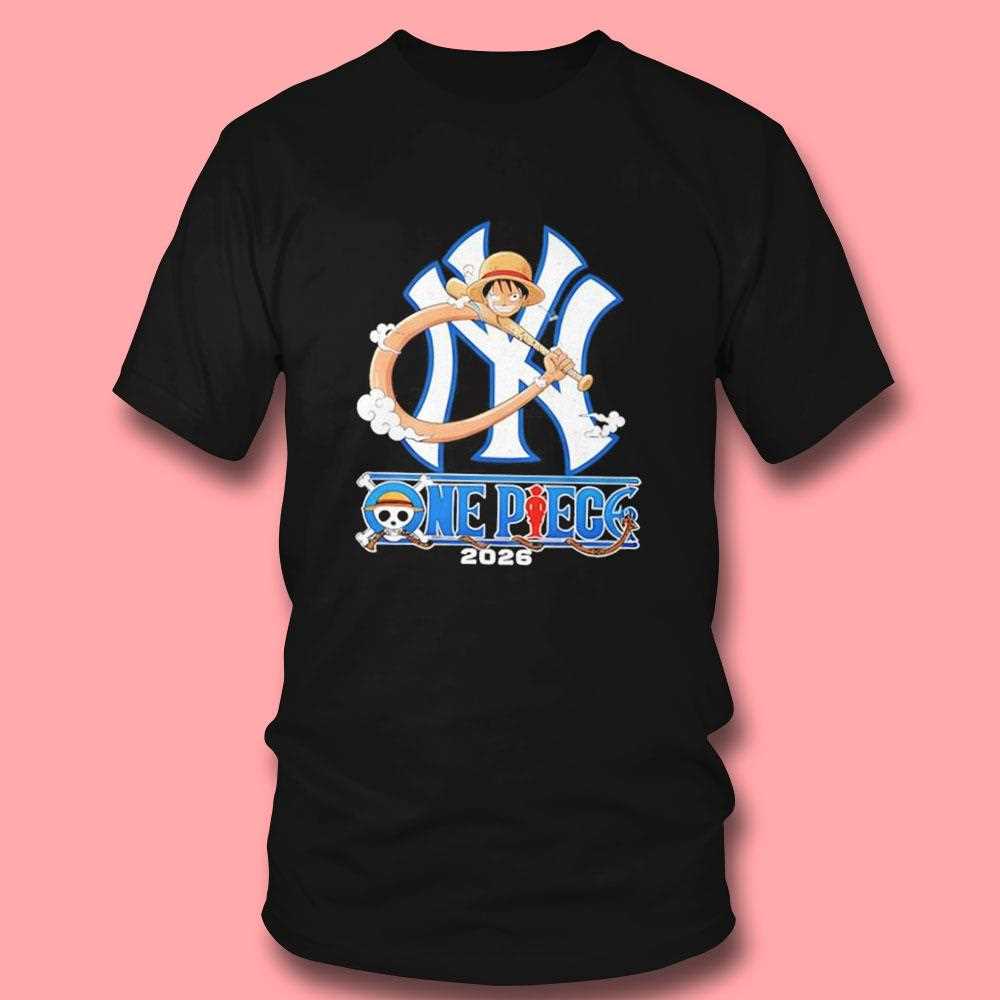 New York Yankees One Piece 2026 Luffy Tee New York Yankees One Piece 2026 Luffy Tee