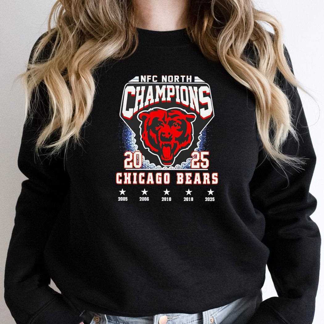 Nfc North Champions Chicago Bears 2025 Tee Nfc North Champions Chicago Bears 2025 Tee