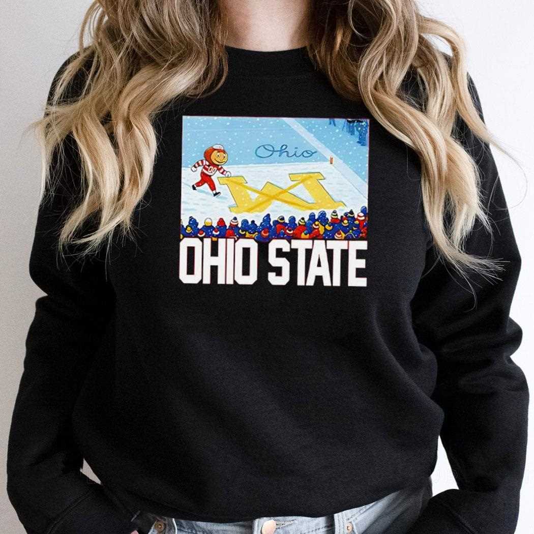 Ohio Vs Michigan Rivalry Script Ohio On Big M Tee Ohio Vs Michigan Rivalry Script Ohio On Big M Tee