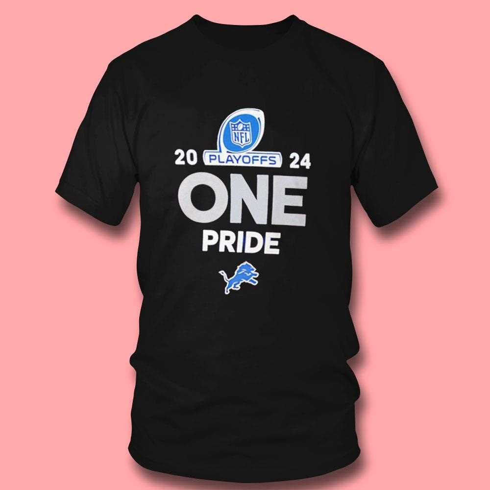 One Pride Detroit Lions 2025 Nfl Playoffs Tee One Pride Detroit Lions 2025 Nfl Playoffs Tee