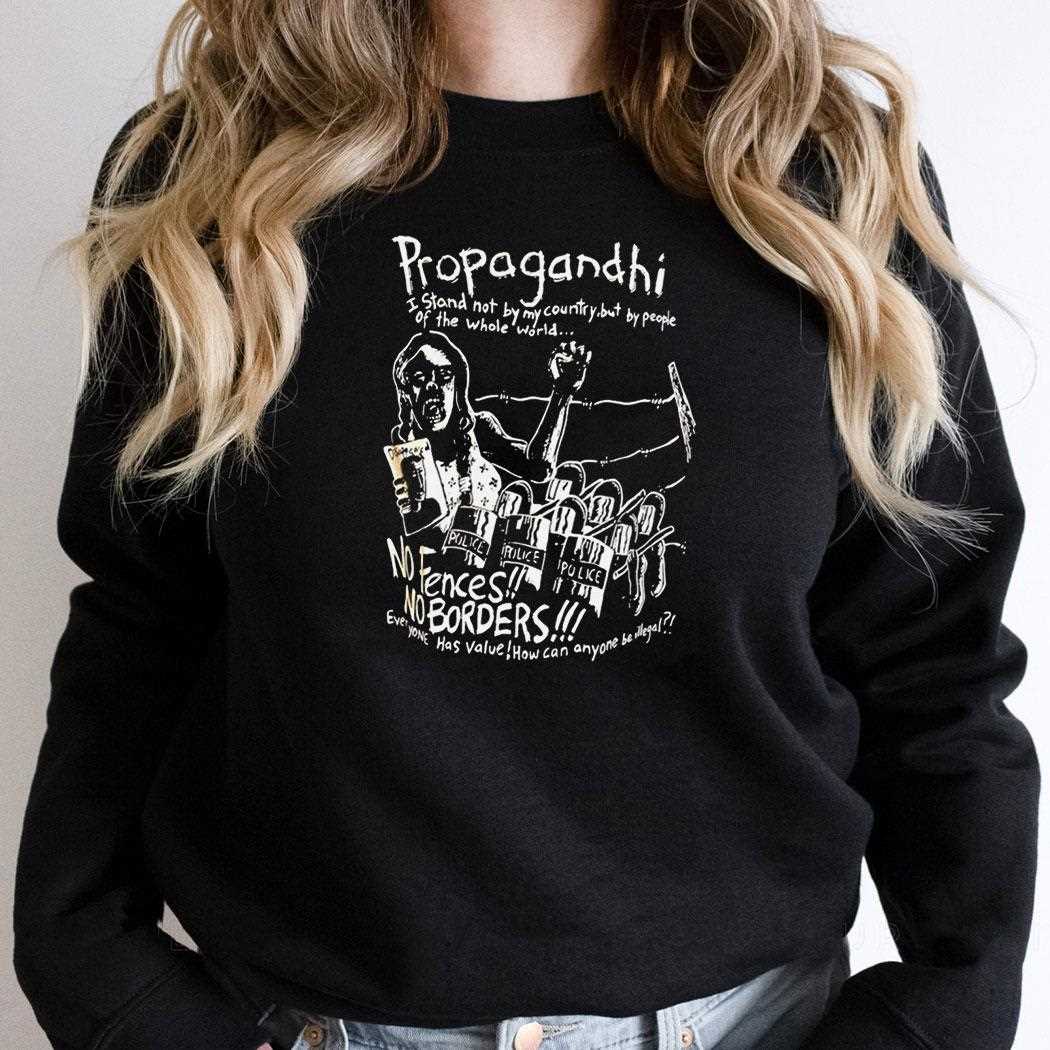 Propagandhi No Borders No Fences Tee Propagandhi No Borders No Fences Tee