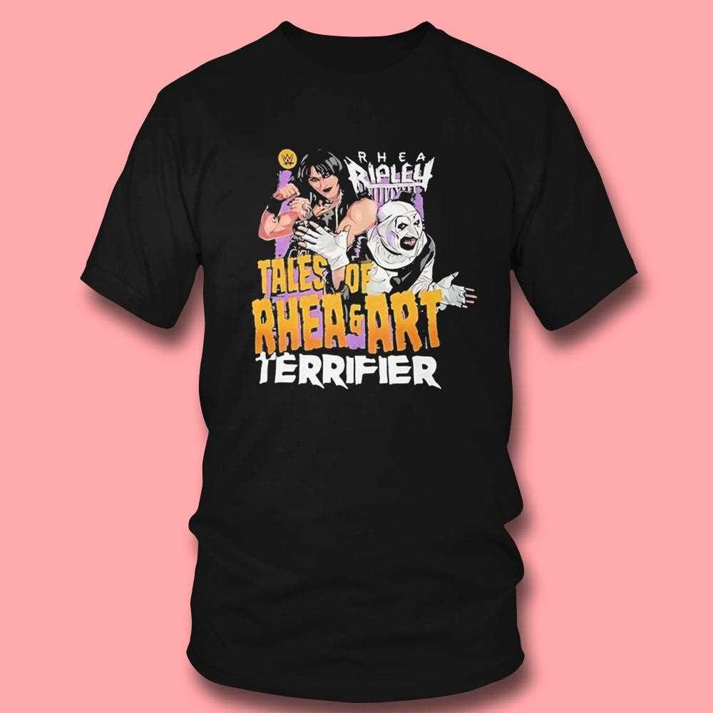 Rhea Ripley Tales Of Rhea And Art Terrifier Tee Rhea Ripley Tales Of Rhea And Art Terrifier Tee