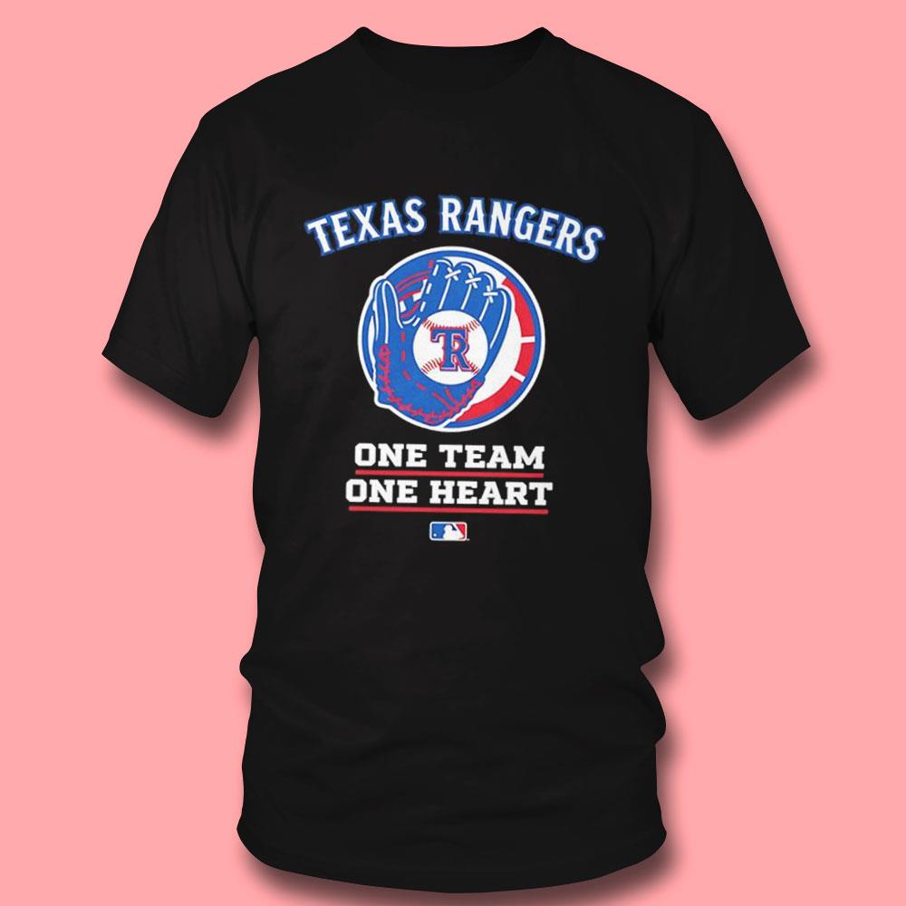 Texas Rangers One Team One Heart Mlb Tee Texas Rangers One Team One Heart Mlb Tee