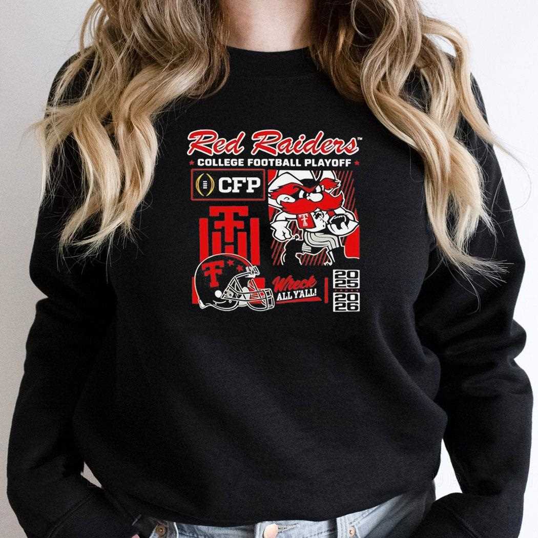 Texas Tech Cfp 2025 2026 Red Raiders Football Wreck Em Tech Tee Texas Tech Cfp 2025 2026 Red Raiders Football Wreck Em Tech Tee