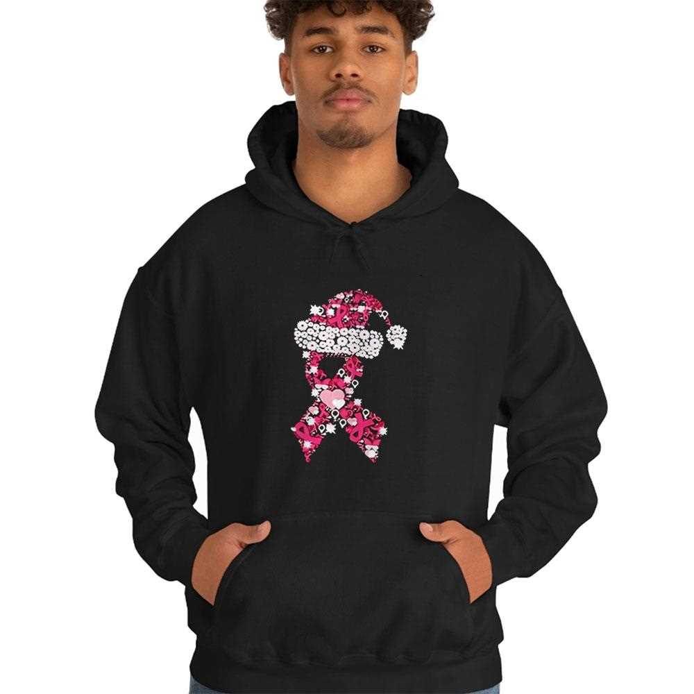 Breast Cancer Ribbon Christmas Tee Breast Cancer Ribbon Christmas Tee