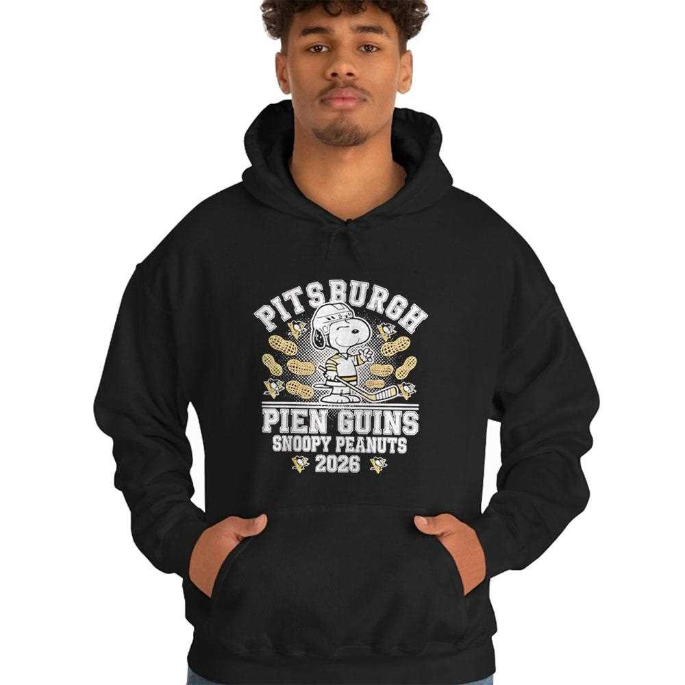Pittsburgh Penguins Snoopy Peanuts 2026 Tee Pittsburgh Penguins Snoopy Peanuts 2026 Tee