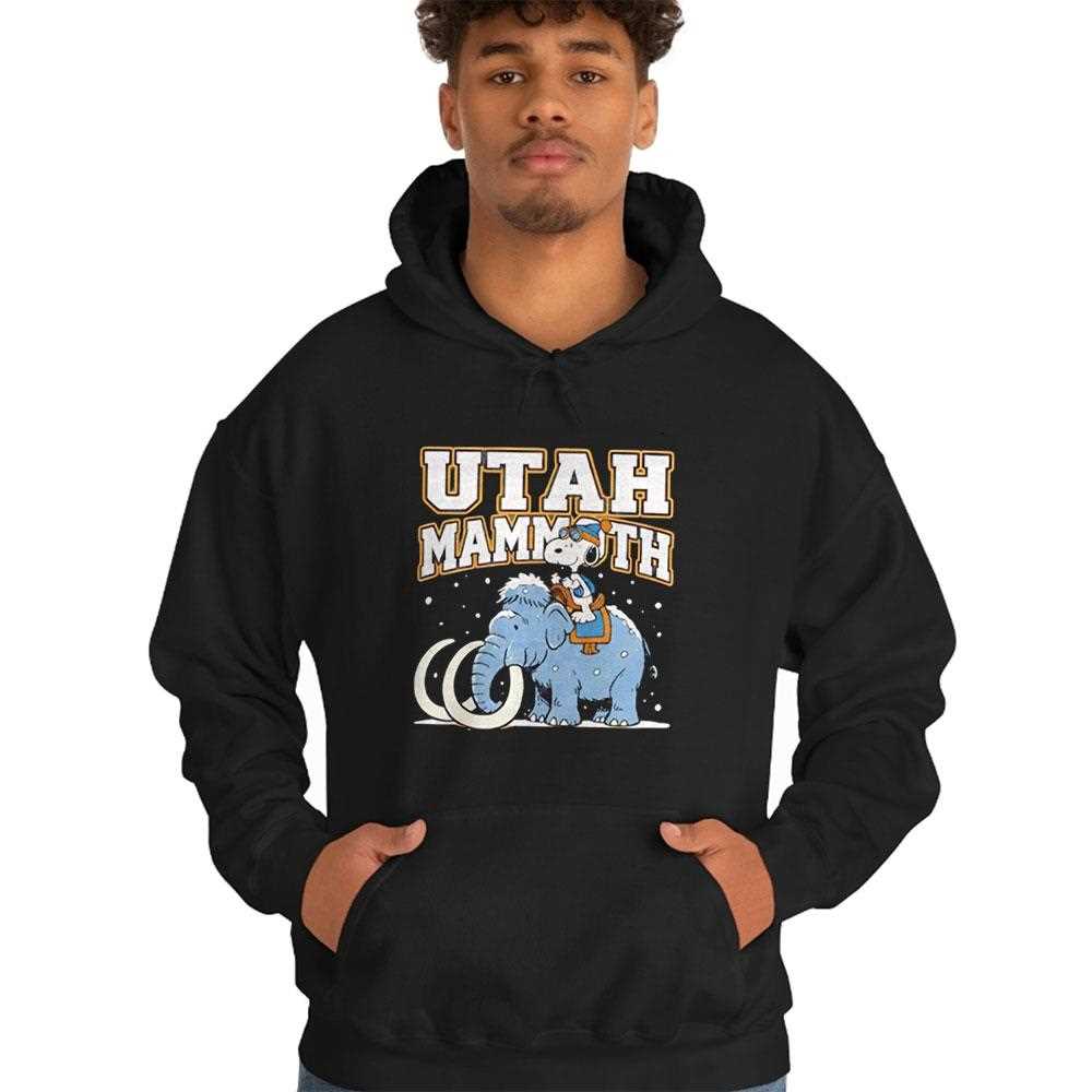 Utah Mammoth Snoopy Peanuts 2026 Tee Utah Mammoth Snoopy Peanuts 2026 Tee