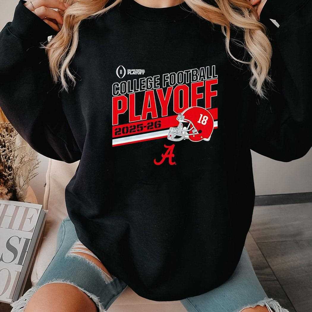Alabama Football 2025-26 Cfp Stripe Tee Alabama Football 2025-26 Cfp Stripe Tee
