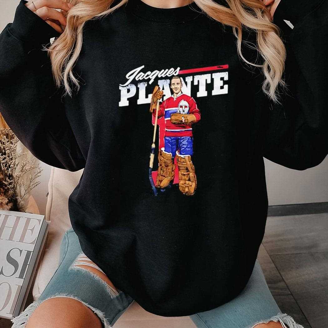Jacques Plante Montreal Retro Hockey Player Tee Jacques Plante Montreal Retro Hockey Player Tee