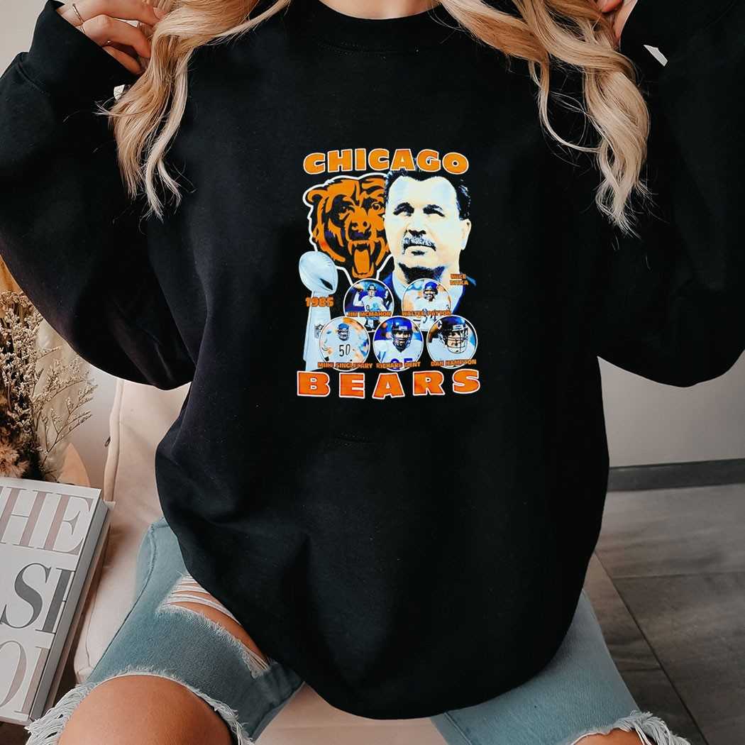 Mike Ditka Chicago Bears Champions 1985 Vintage Tee