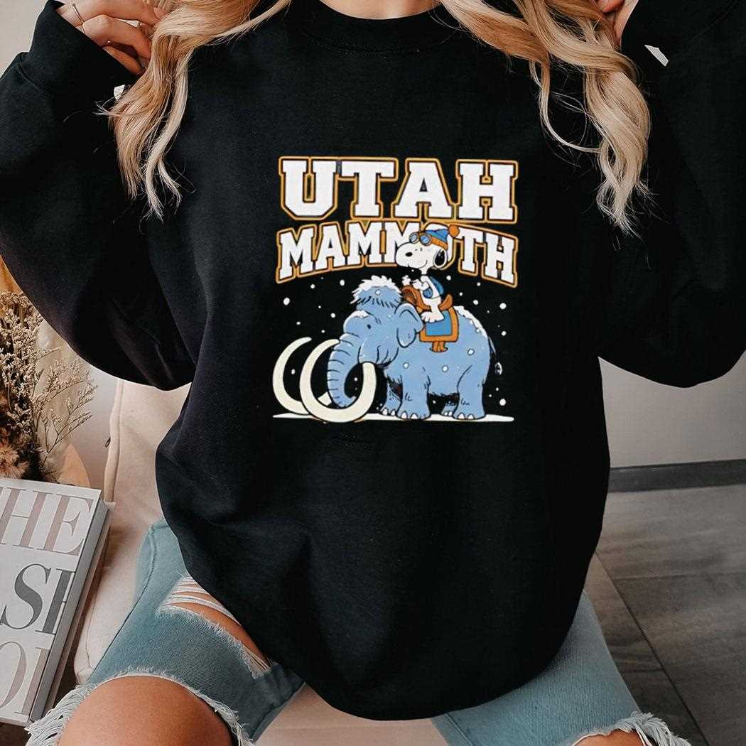 Utah Mammoth Snoopy Peanuts 2026 Tee Utah Mammoth Snoopy Peanuts 2026 Tee