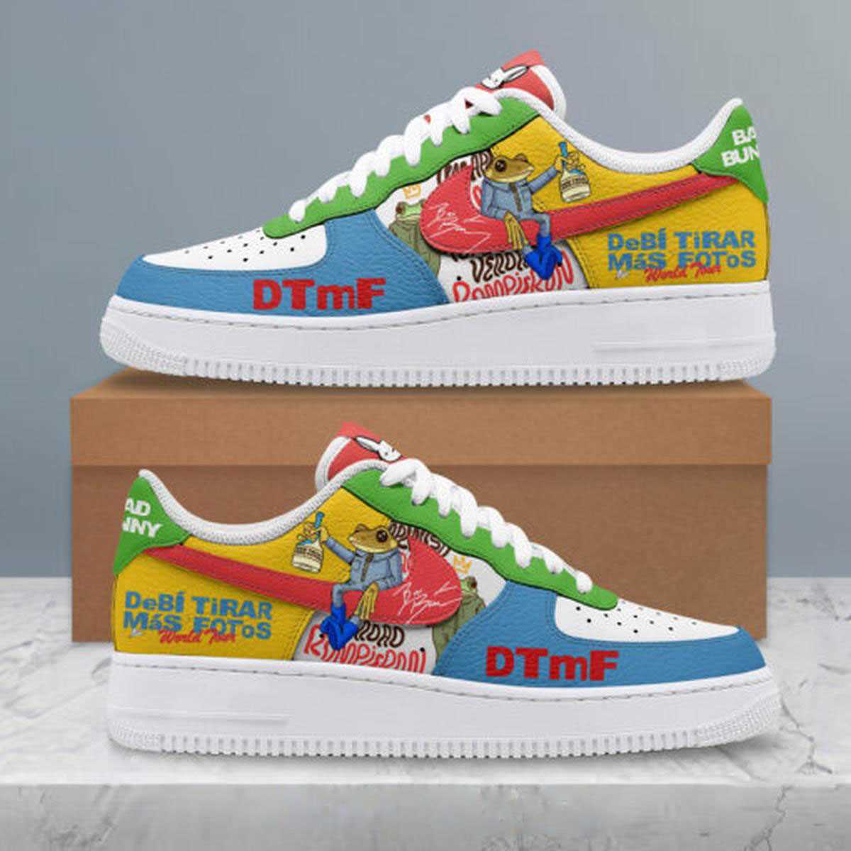 Bad Bunny Puerto Rican Ladykiller 2025 Custom Name Air Force 1 Shoes