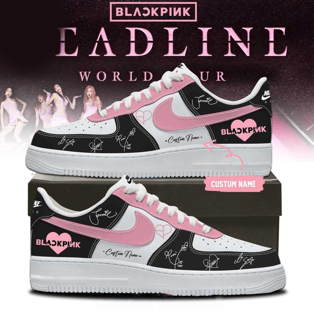 Blackpink Deadline World Tour Signature 2025-2026 Custom Name Air Force 1 Shoes Blackpink Deadline World Tour Signature 2025-2026 Custom Name Air Force 1 Shoes