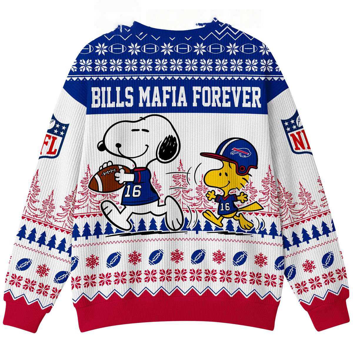 Buffalo Bills Snoopy Peanuts Bills Mafia Forever Ugly Christmas Sweater Buffalo Bills Snoopy Peanuts Bills Mafia Forever Ugly Christmas Sweater