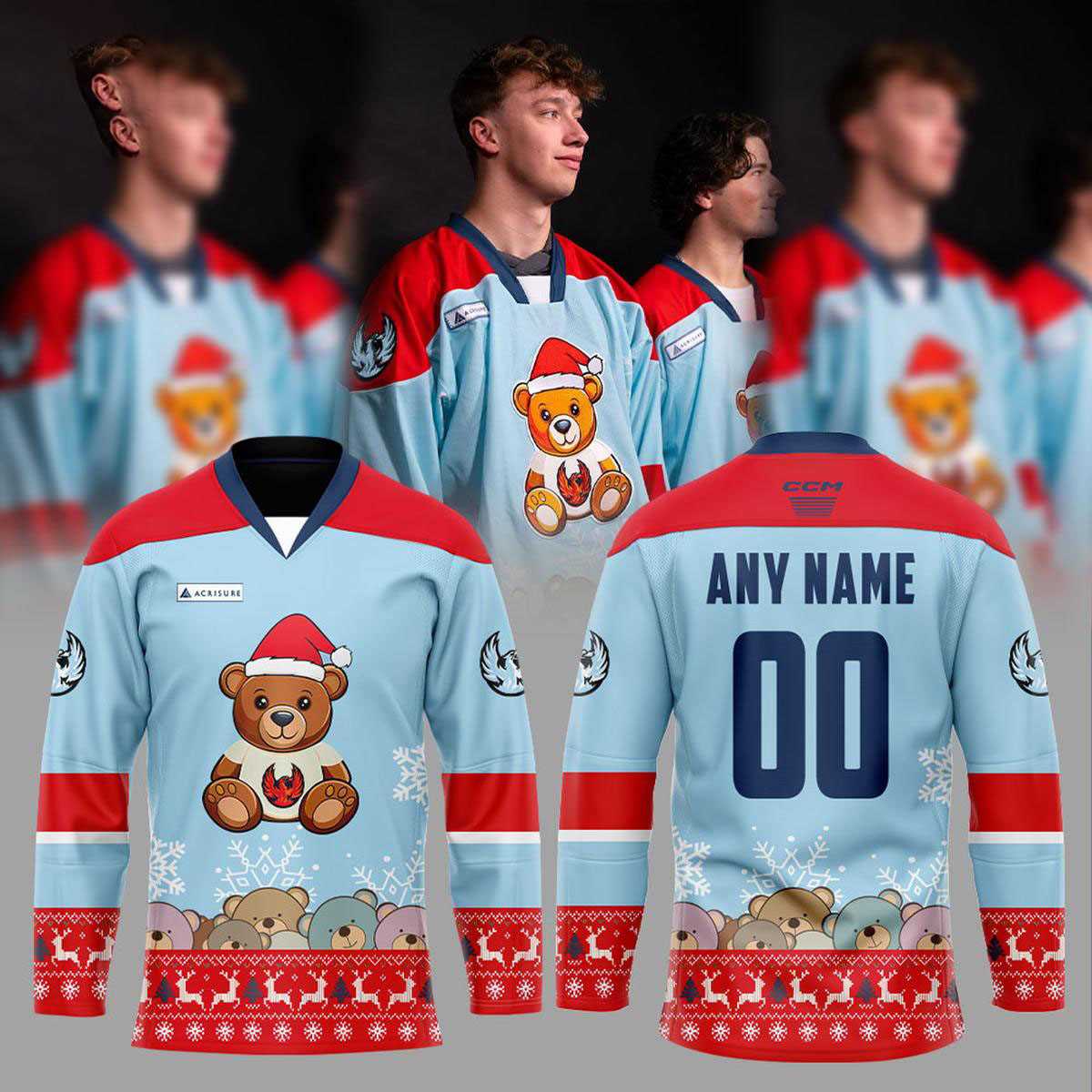 Atlanta Gladiators Christmas Holiday Details Hockey Jersey Atlanta Gladiators Christmas Holiday Details Hockey Jersey