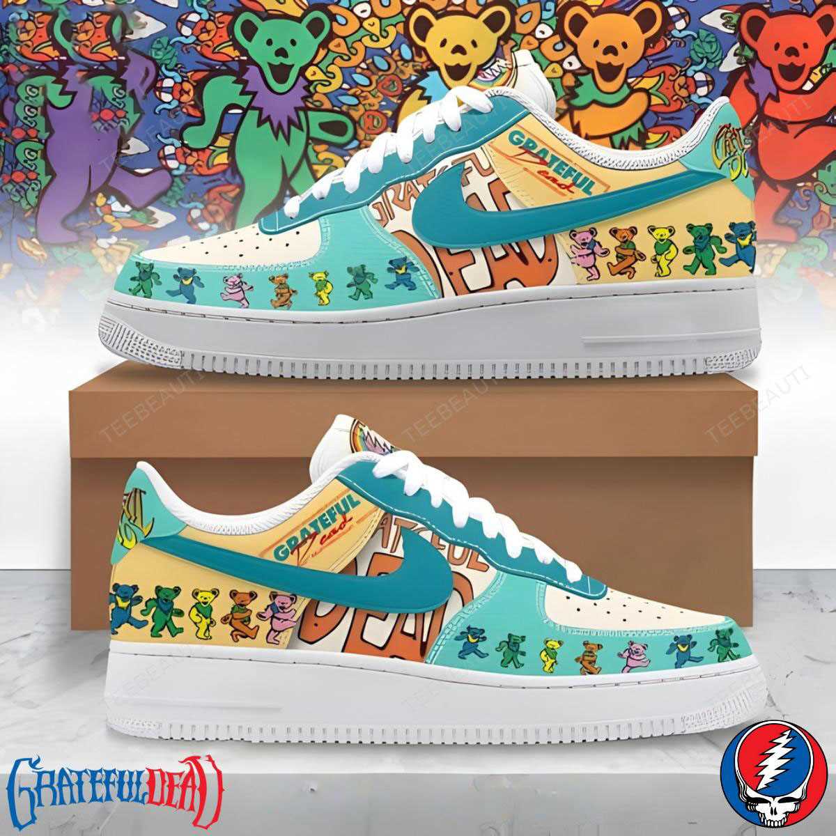 Grateful Dead Merry 60th Christmas 2025 Custom Name Air Force 1 Shoes Grateful Dead Merry 60th Christmas 2025 Custom Name Air Force 1 Shoes