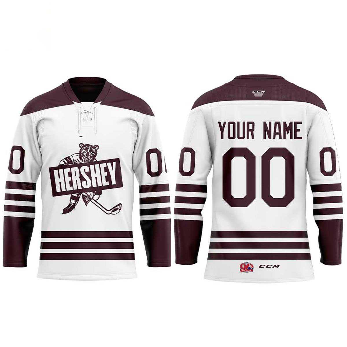 Hershey Bears Ahl 90th Anniversary Season Personalized Hockey Jersey Hershey Bears Ahl 90th Anniversary Season Personalized Hockey Jersey
