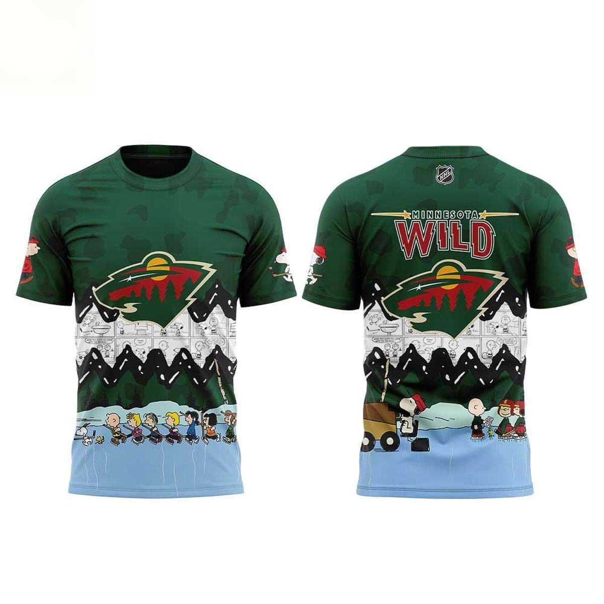 Minnesota Wild X Peanuts Night 2026 Tee Hoodie Minnesota Wild X Peanuts Night 2026 Tee Hoodie