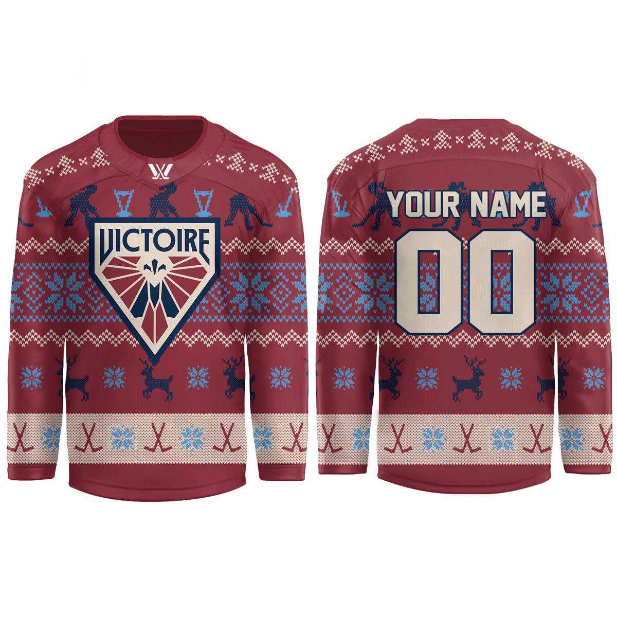 Pwhl Montreal Victoire Holiday Details Personalized Hockey Jersey Pwhl Montreal Victoire Holiday Details Personalized Hockey Jersey