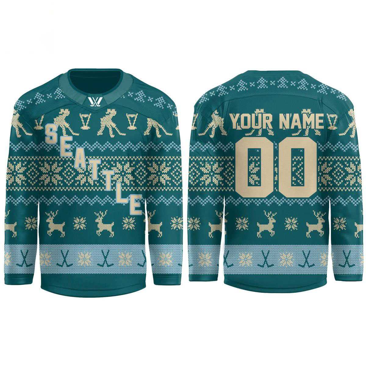 Pwhl Seattle Holiday Details Personalized Hockey Jersey Pwhl Seattle Holiday Details Personalized Hockey Jersey