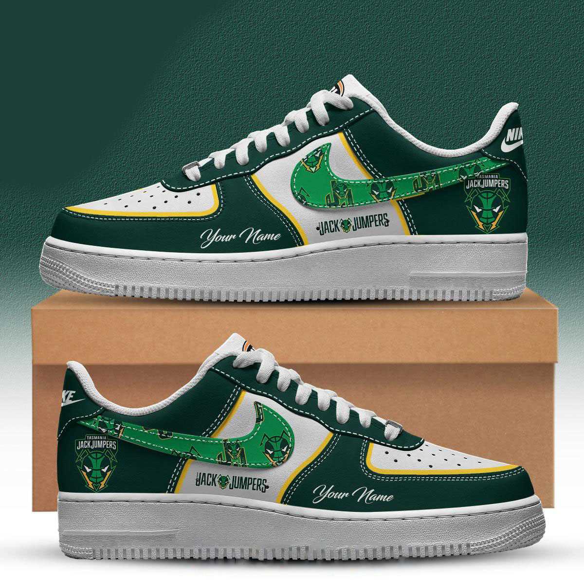 Tasmania Jackjumpers 2025 Defend The Island Custom Name Air Force 1 Shoes Tasmania Jackjumpers 2025 Defend The Island Custom Name Air Force 1 Shoes