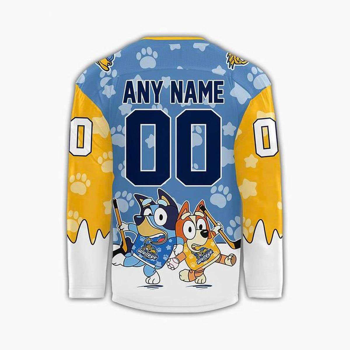 Toledo Walleye Bluey Christmas Day 2025 Personalized Hockey Jersey Toledo Walleye Bluey Christmas Day 2025 Personalized Hockey Jersey