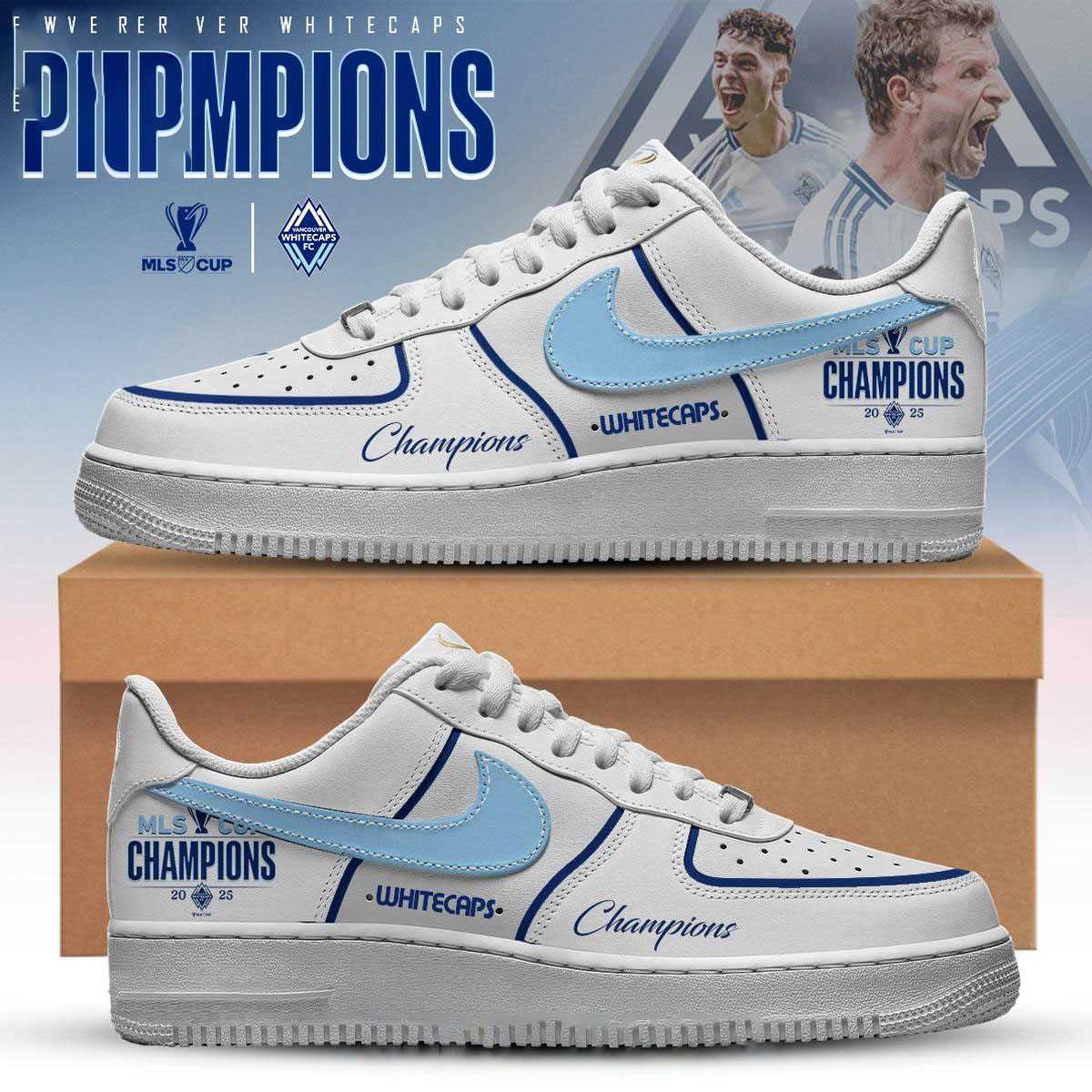 Vancouver Whitecaps Mls Champions 2025 Custom Name Air Force 1 Shoes Vancouver Whitecaps Mls Champions 2025 Custom Name Air Force 1 Shoes