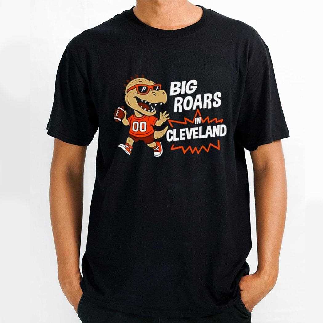 Big Roars In Dallas Cowboys Dinosaur Cartoon Funny Tee