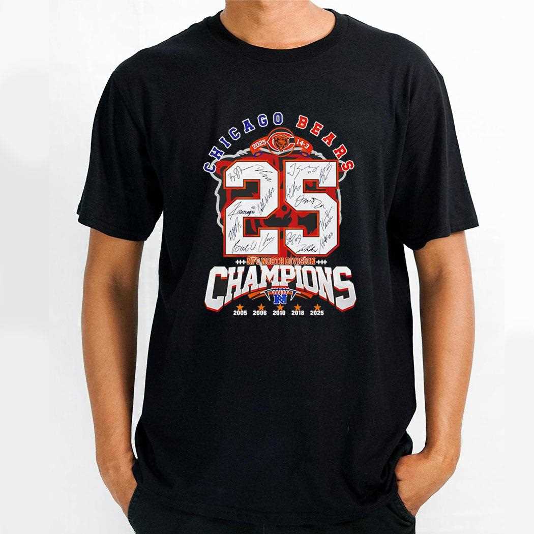 Chicago Bears Nfc North Division Champions 2025 Tee