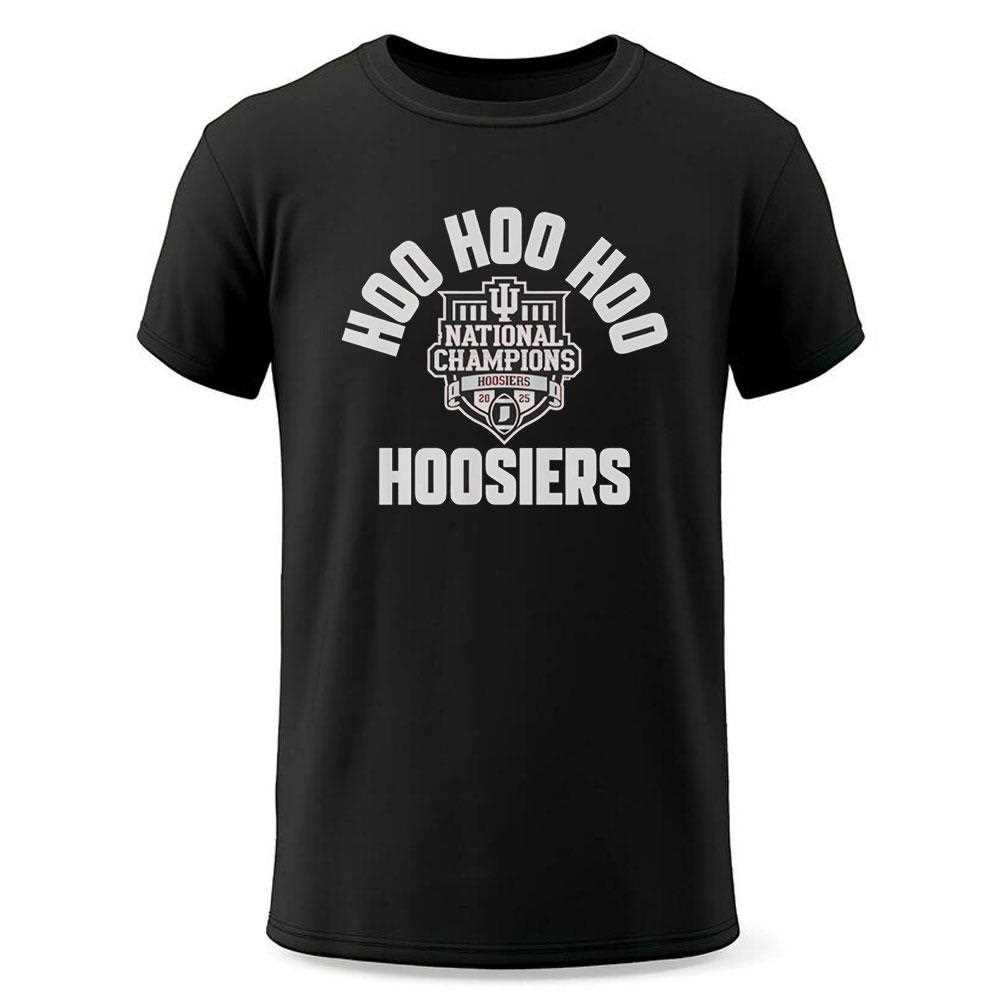 Indiana Hoosiers Hoo Hoo Hoo Hoosiers Cfp National Champions Tee Indiana Hoosiers Hoo Hoo Hoo Hoosiers Cfp National Champions Tee