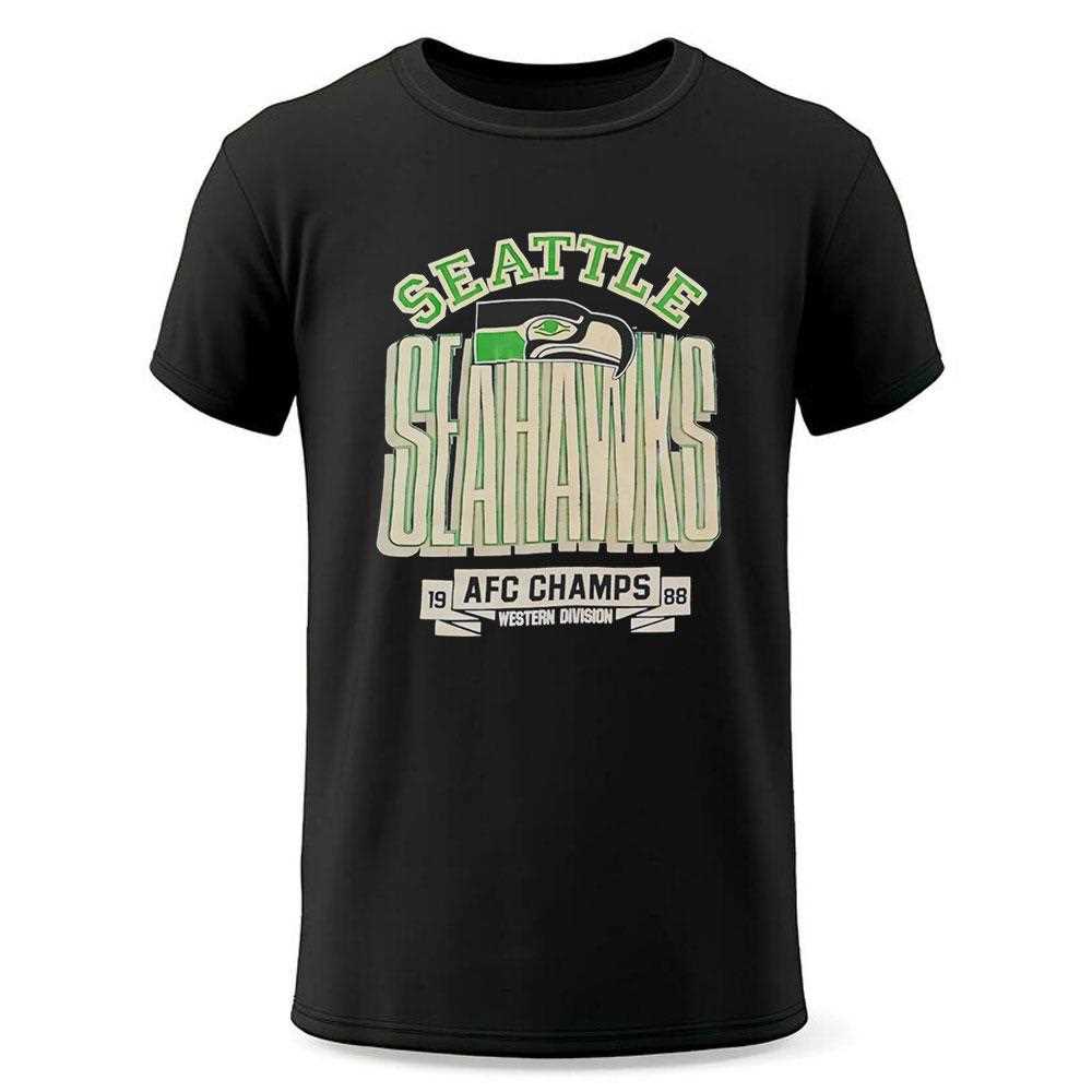 Seattle Seahawks 1988 Afc Champions Western Division Tee Seattle Seahawks 1988 Afc Champions Western Division Tee
