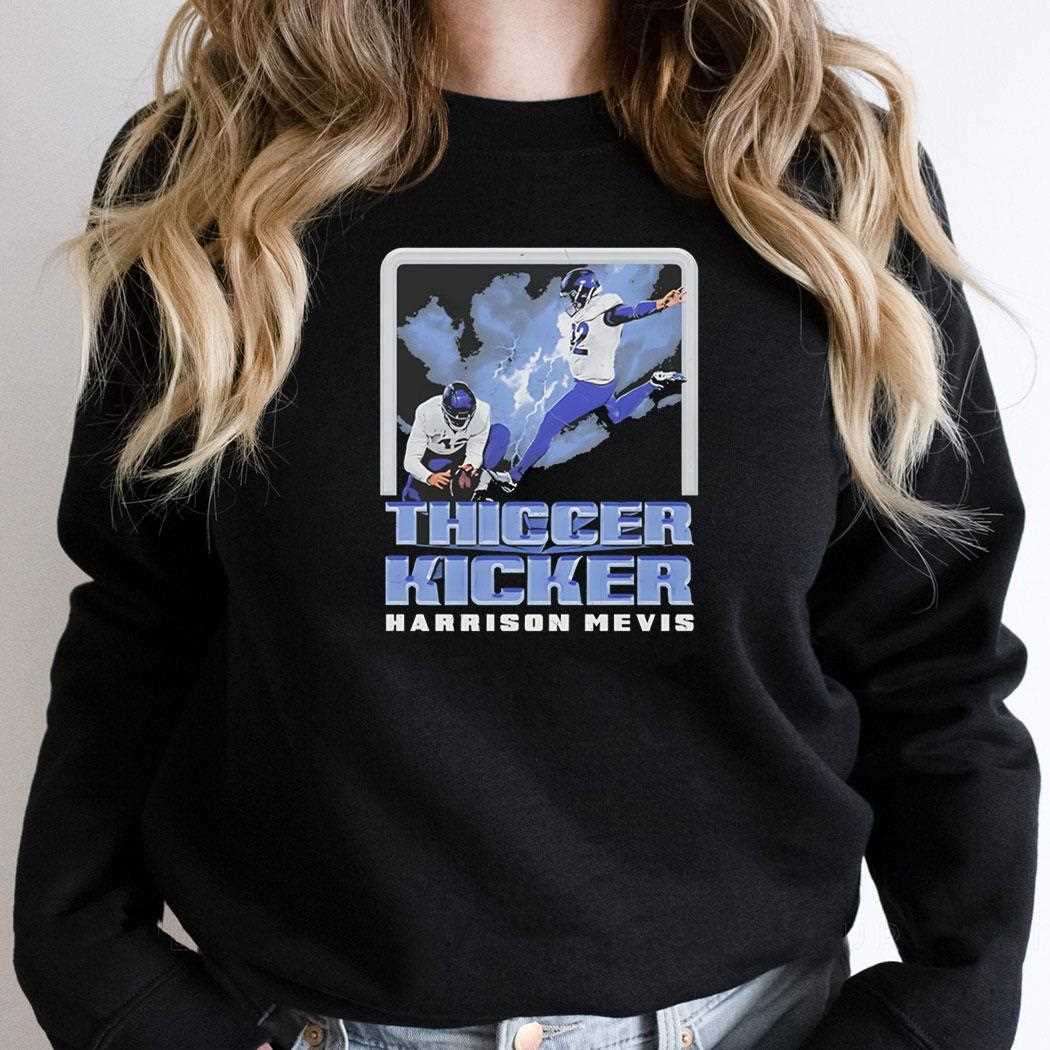 Harrison Mevis Los Angeles Rams Thiccer Kicker Tee Harrison Mevis Los Angeles Rams Thiccer Kicker Tee