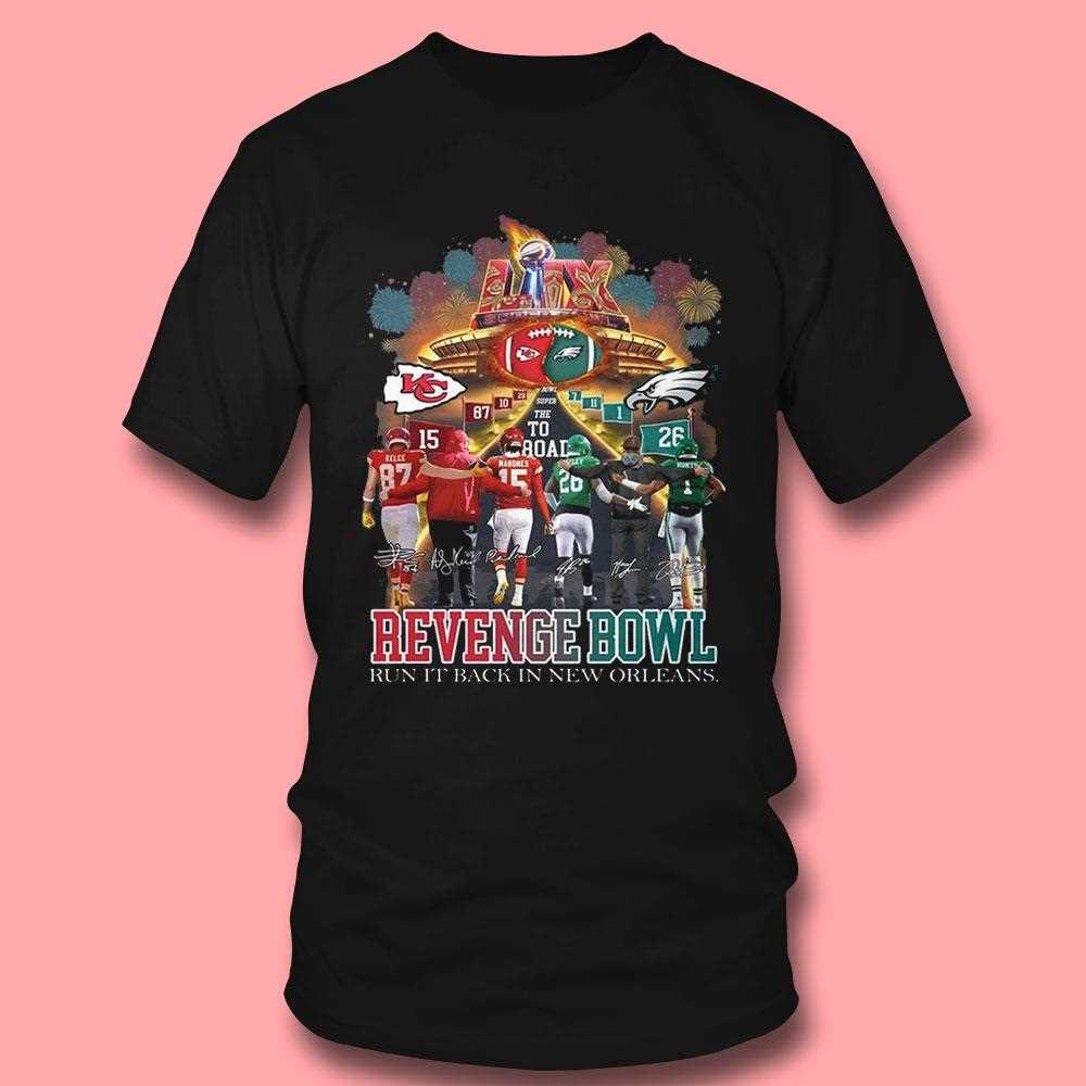 Kansas City Chiefs And Philadelphia Eagles Revenge Bowl Tee Kansas City Chiefs And Philadelphia Eagles Revenge Bowl Tee