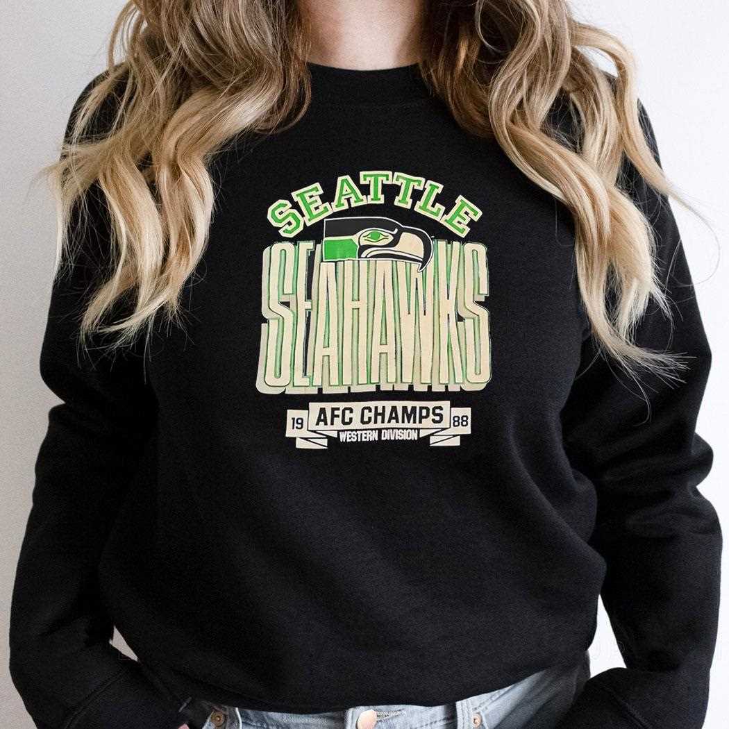 Seattle Seahawks 1988 Afc Champions Western Division Tee Seattle Seahawks 1988 Afc Champions Western Division Tee